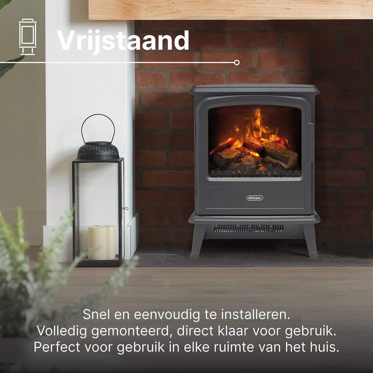 Dimplex Evandale elektrische sfeerhaard leisteen