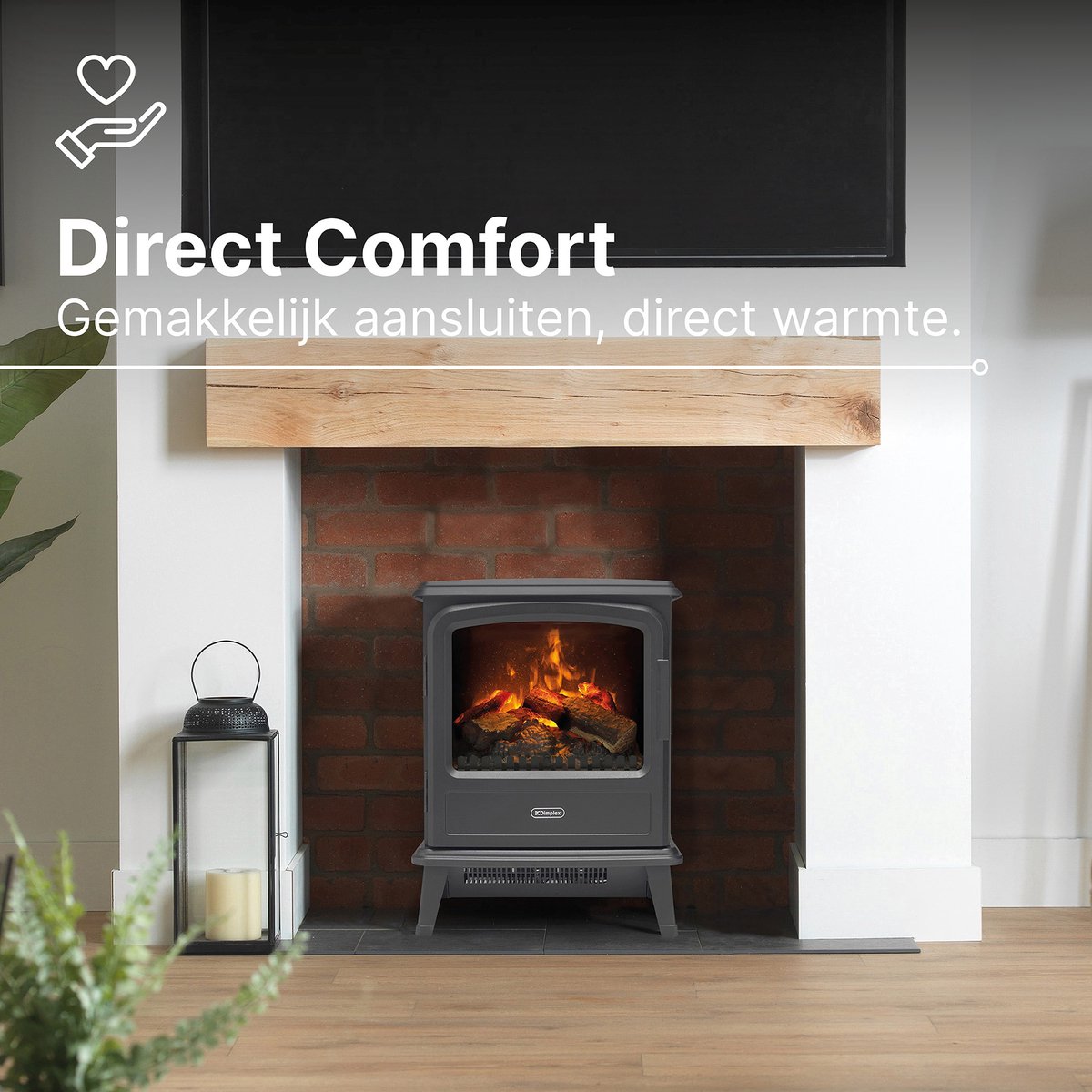 Dimplex Evandale elektrische sfeerhaard leisteen