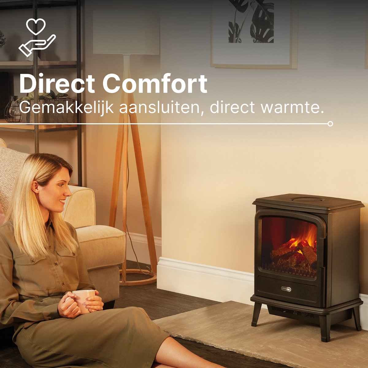 Dimplex Evandale elektrische sfeerhaard zwart