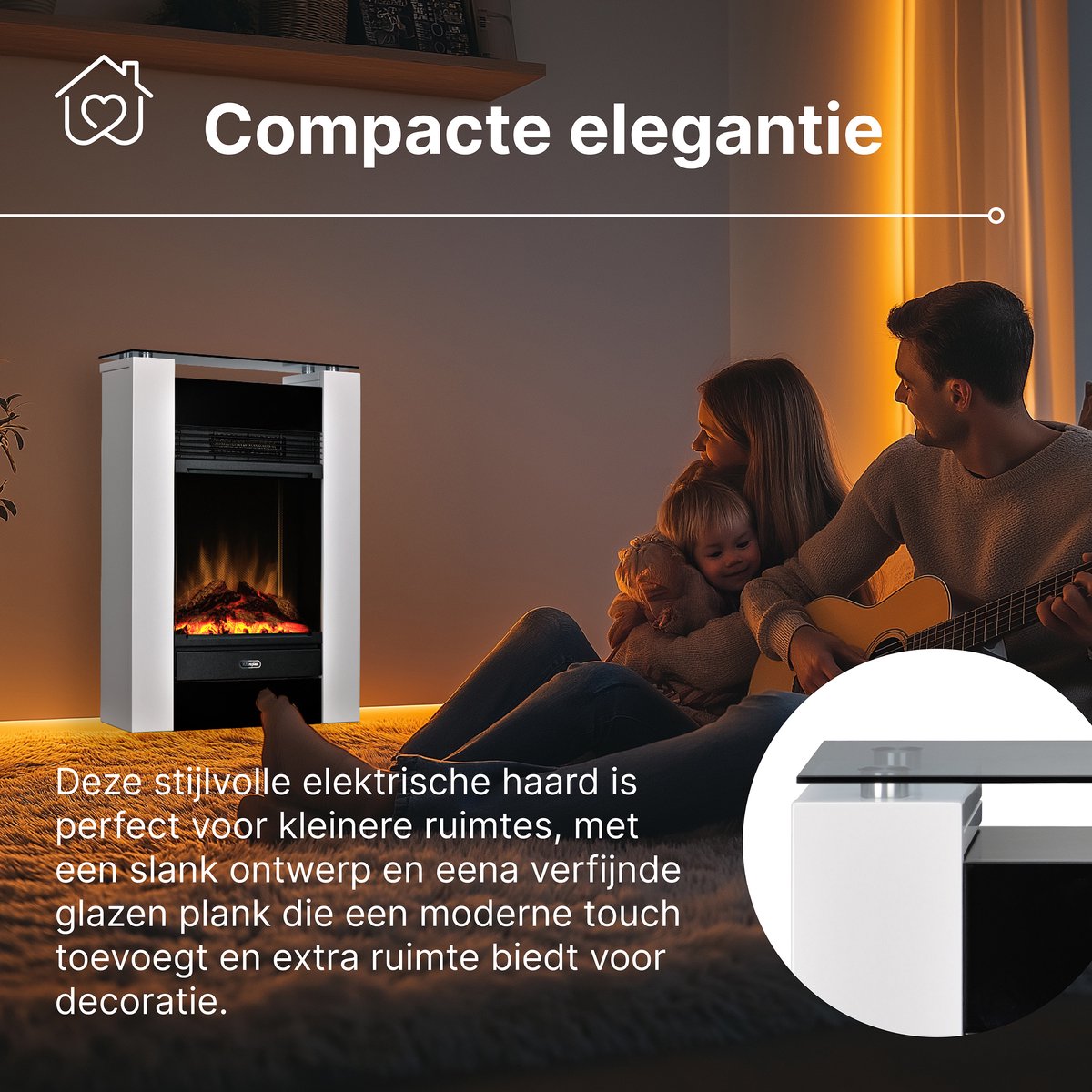 Dimplex Gisella White elektrische haard vrijstaand