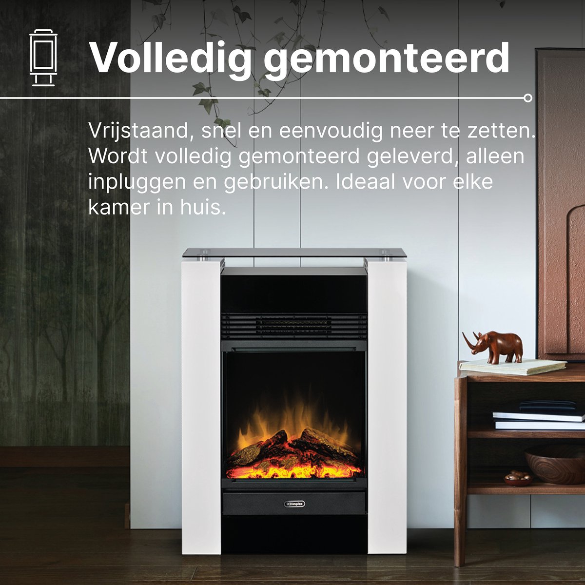 Dimplex Gisella White elektrische haard vrijstaand