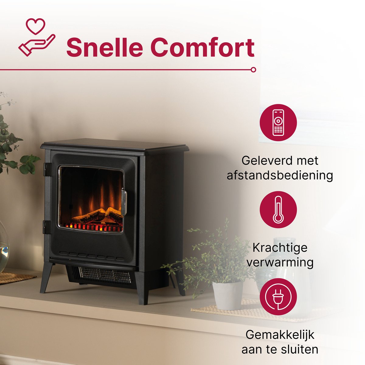Dimplex Lucia Elektrische Sfeerhaard Zwart