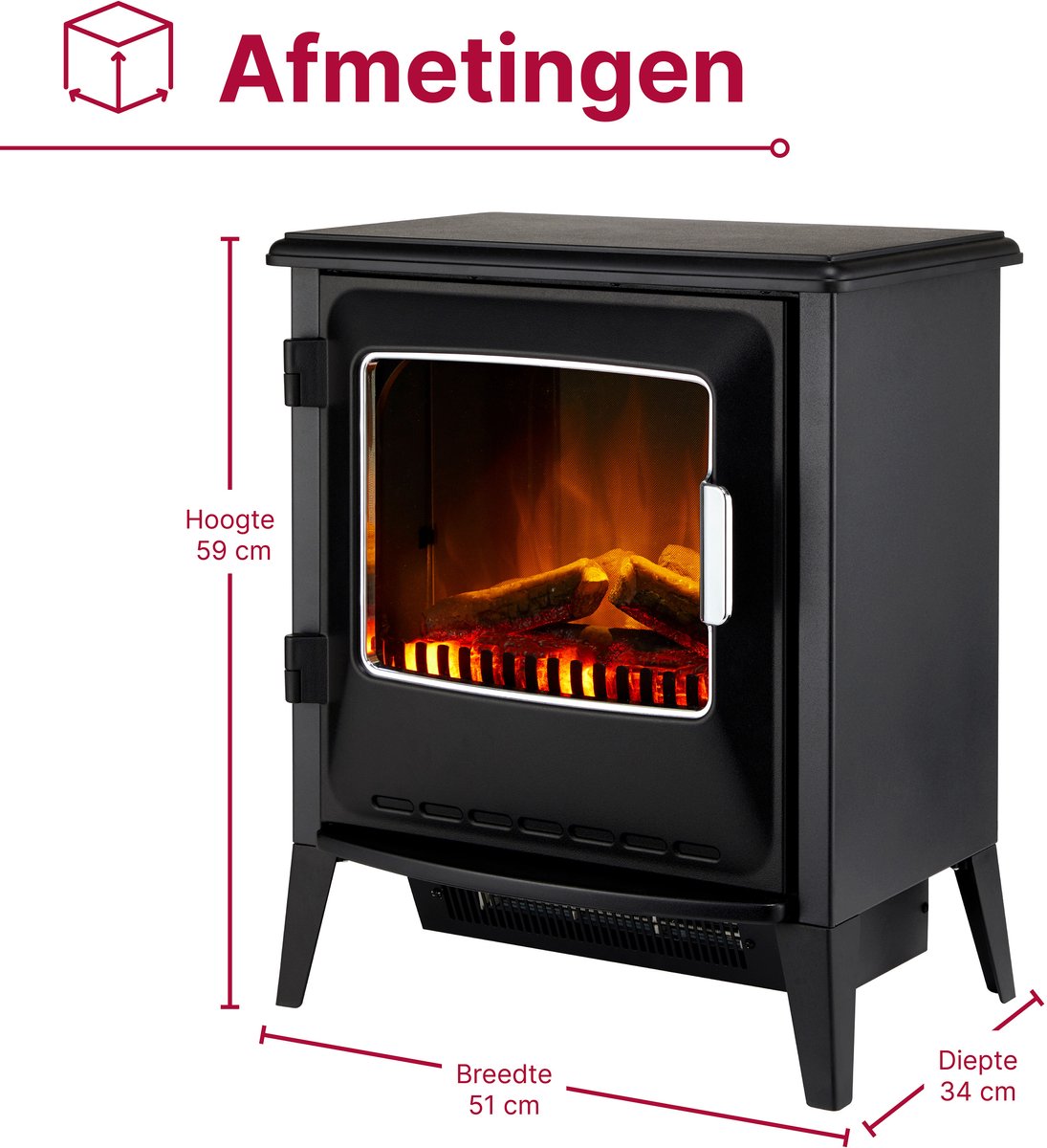 Dimplex Lucia Elektrische Sfeerhaard Zwart