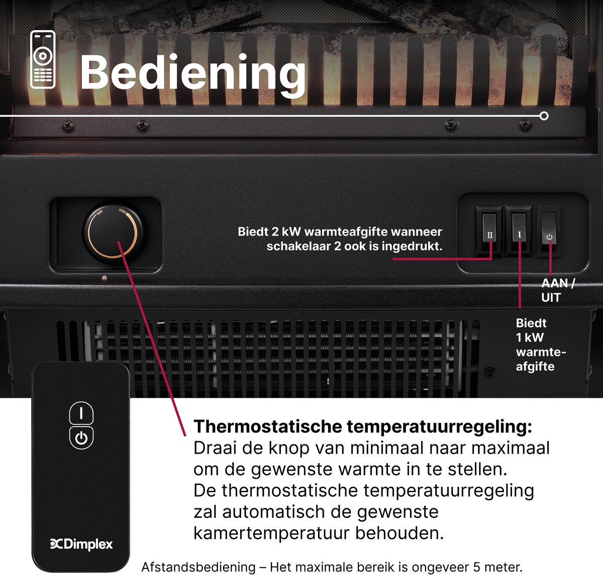 Dimplex Optiflame Tango Vrijstaande Elektrische Haard