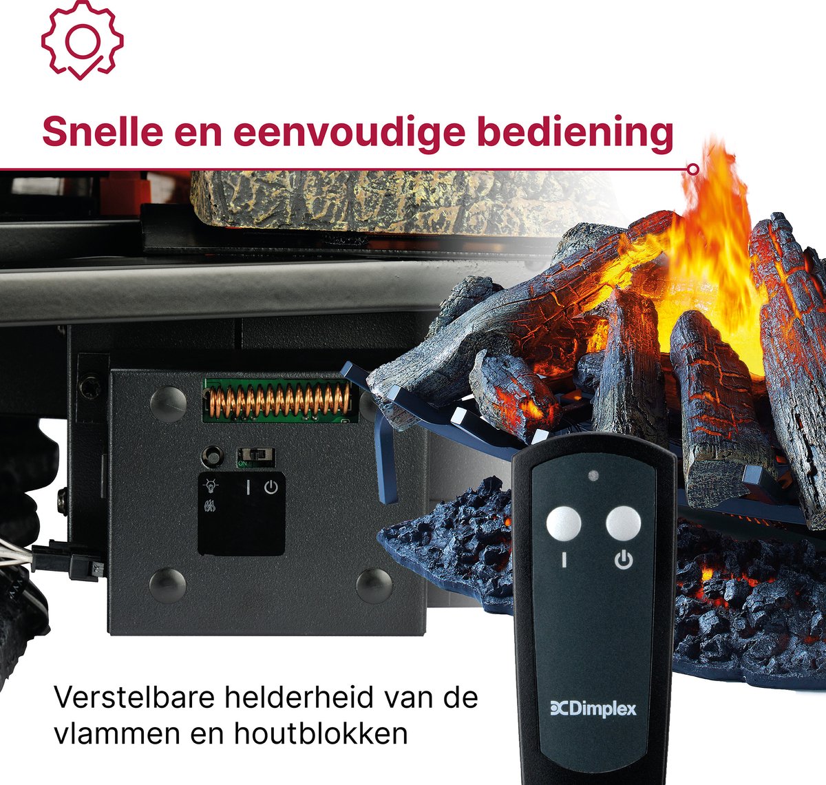 Dimplex Silverton Elektrische Inzethaard zwart