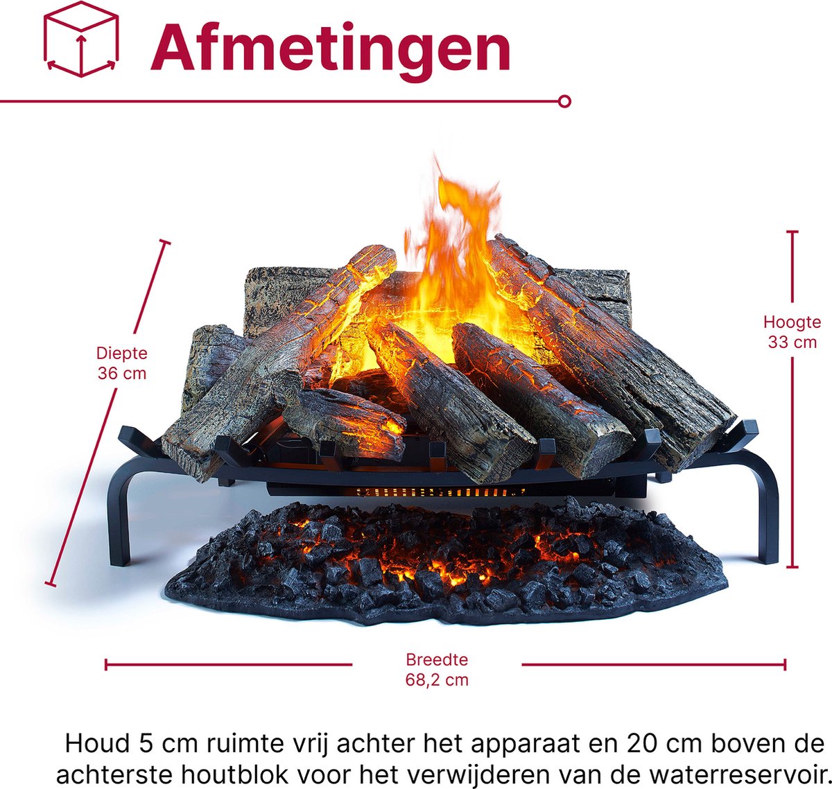Dimplex Silverton Elektrische Inzethaard zwart