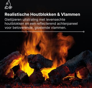 Dimplex Stockbridge Vrijstaande Elektrische Haard Zwart