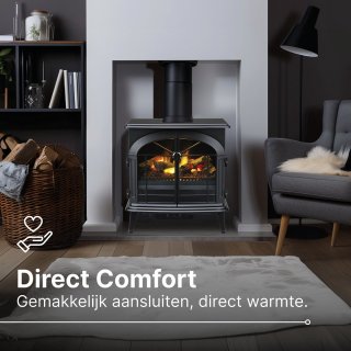 Dimplex Stockbridge Vrijstaande Elektrische Haard Zwart
