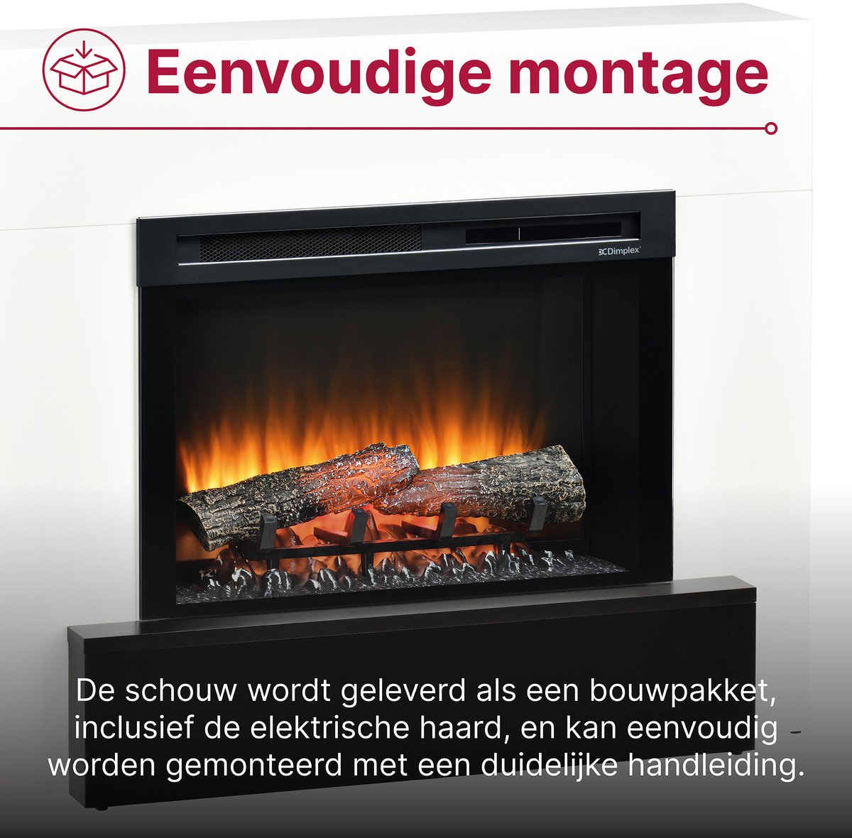 Dimplex Vigor Vrijstaande Elektrische Sfeerhaard Wit