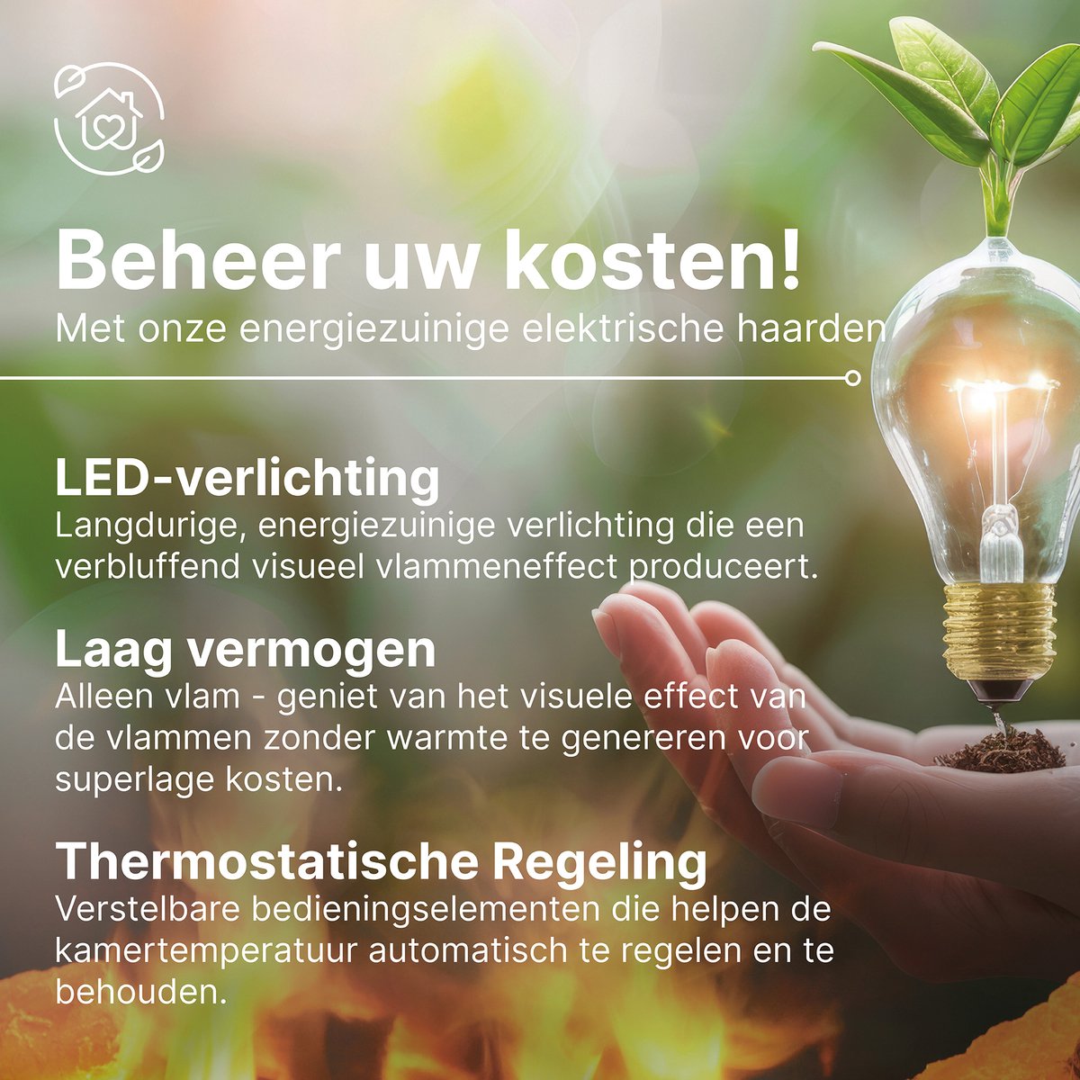 Dimplex Vigor Vrijstaande Elektrische Sfeerhaard Wit