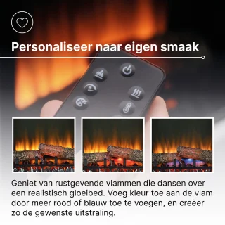 Dimplex Vigor Vrijstaande Elektrische Sfeerhaard Wit