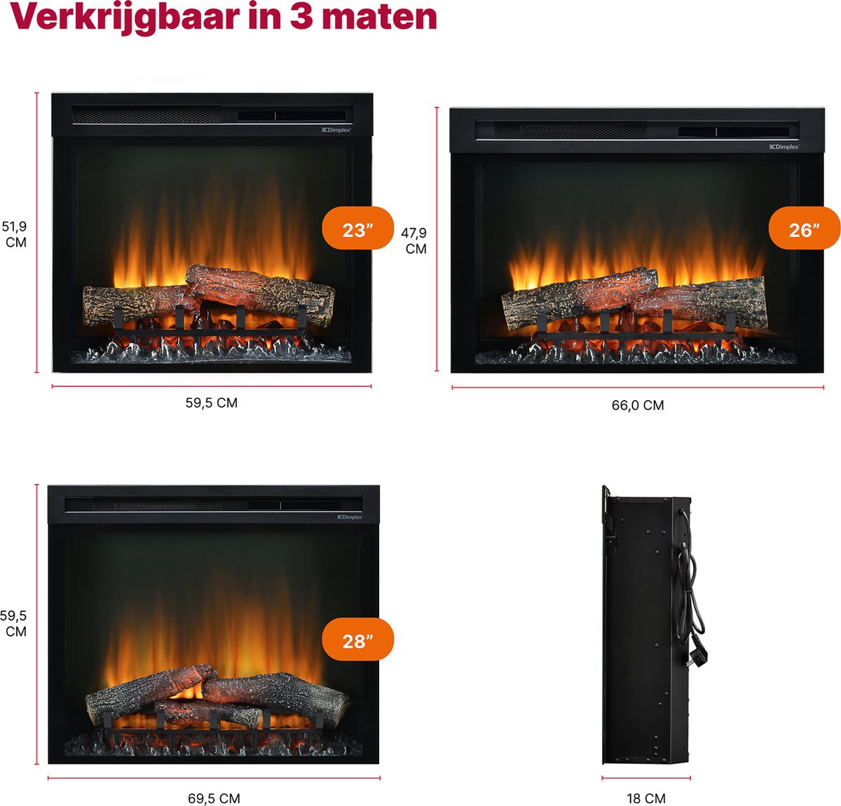 Dimplex XHD 23'' Elektrische Inbouwsfeerhaard