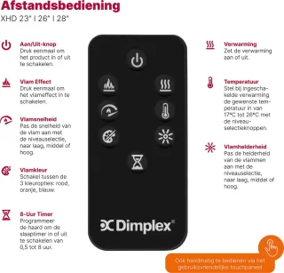 Dimplex XHD 28 Elektrische Inbouw Sfeerhaard 71 cm