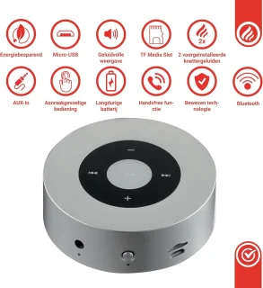 Draagbare Bluetooth luidspreker - Zilver