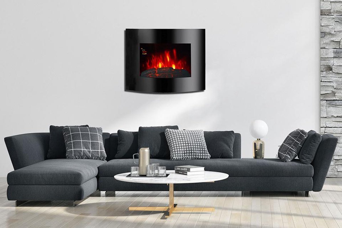EL Fuego Aarau elektrische schoorsteen zwart 1800W