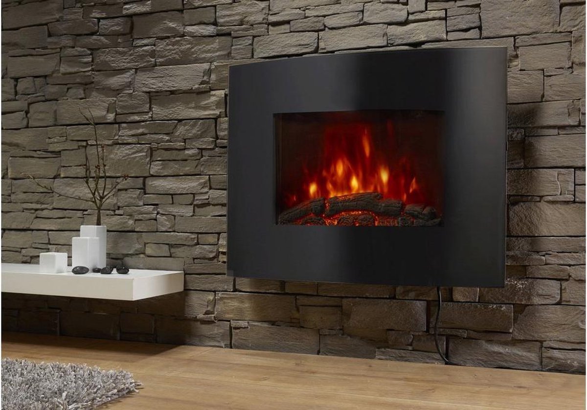 EL Fuego Aarau elektrische schoorsteen zwart 1800W