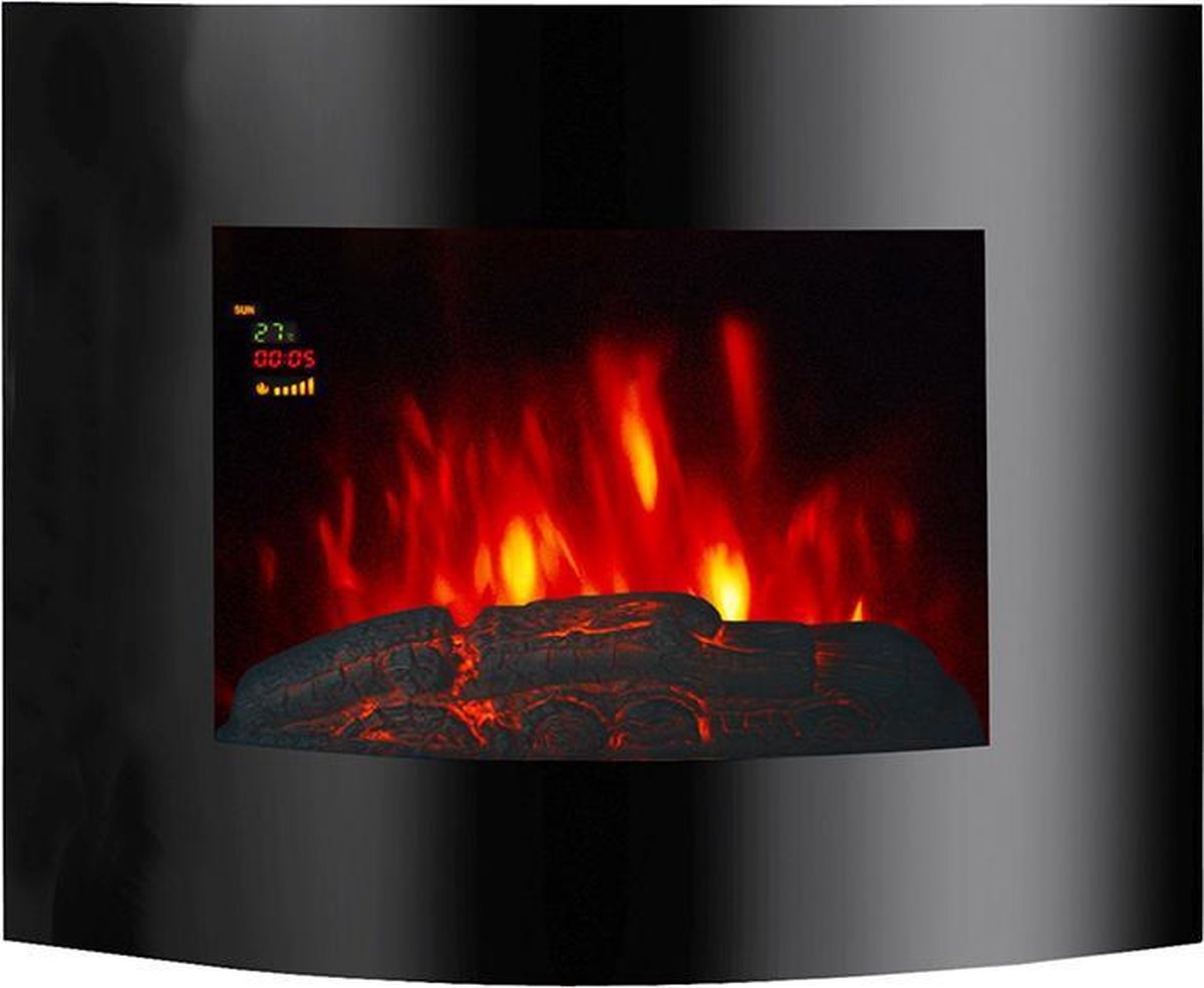 EL Fuego Aarau elektrische schoorsteen zwart 1800W