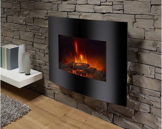 EL Fuego Aarau elektrische schoorsteen zwart 1800W