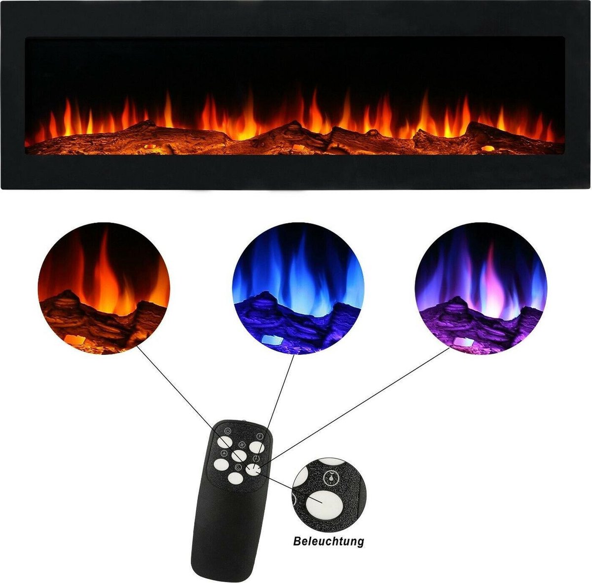 El Fuego elektrische LED haard Lausanne 2.0