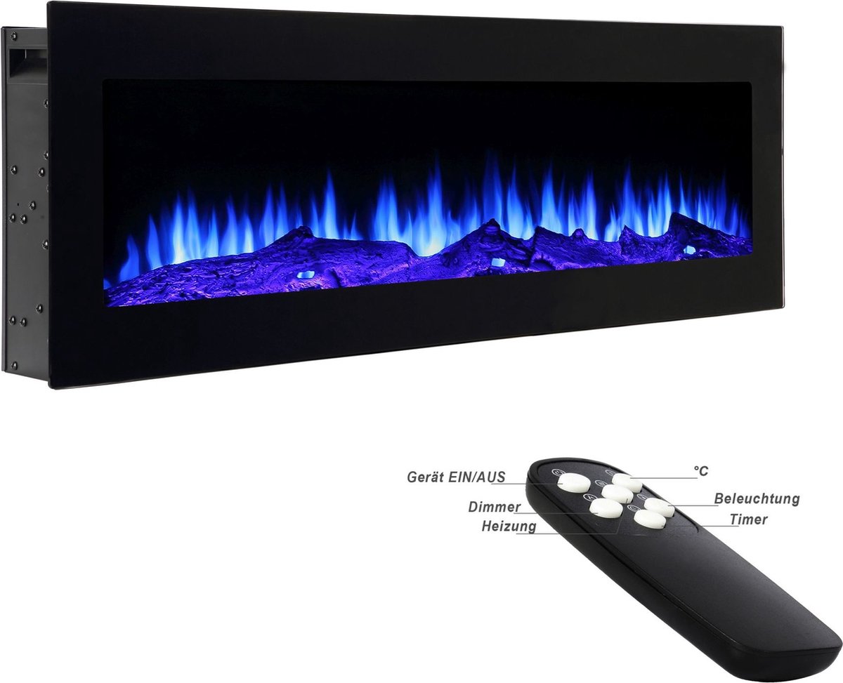 EL Fuego Meran elektrische inbouwhaard 130x46x12,5cm