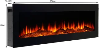 EL Fuego Meran elektrische inbouwhaard 130x46x12,5cm
