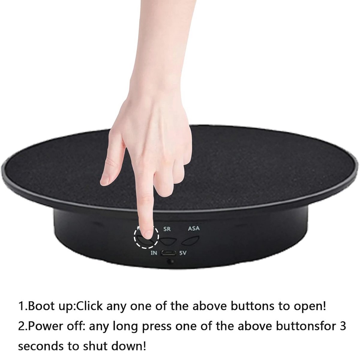Elektrische 360° Draaitafel 20 cm - 8 kg capaciteit