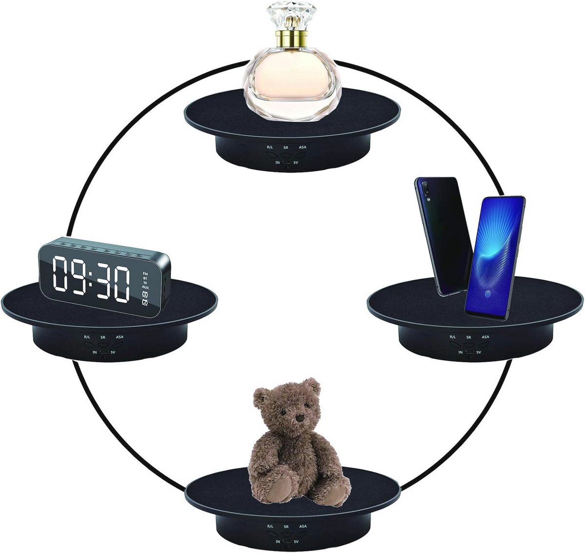 Elektrische 360° Draaitafel 20 cm - 8 kg capaciteit