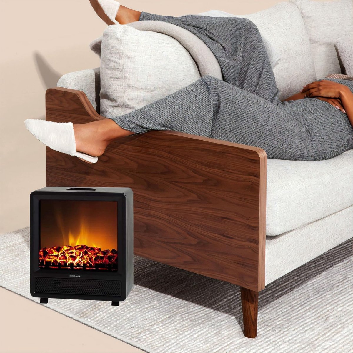 Elektrische Haard 1500W Zwart