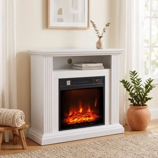 Elektrische haard 1800w wit