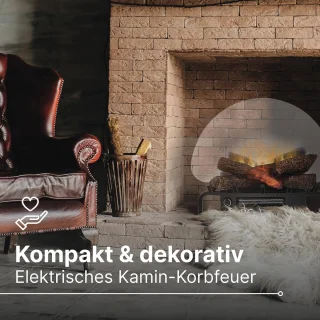 Elektrische Haard 20" Vrijstaand Zwart