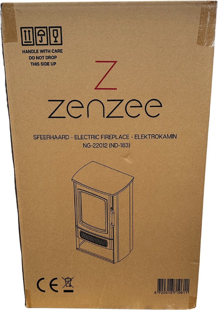 Elektrische haard 2000W zwart