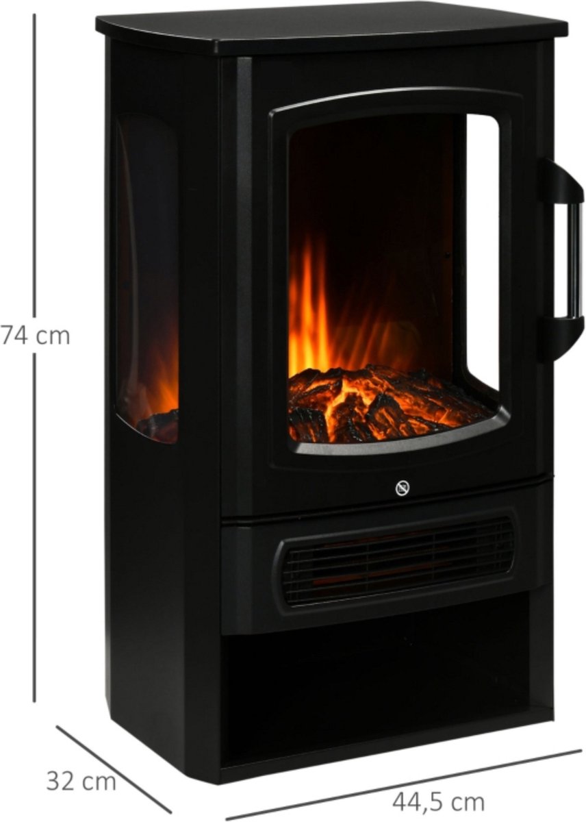 Elektrische haard 2000W zwart