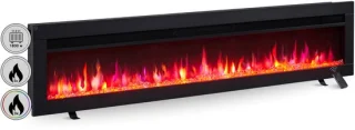 Elektrische haard 60 inch mat zwart