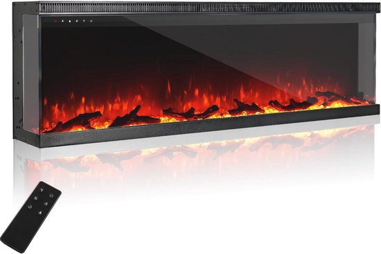 Elektrische haard 60 inch zwart panorama 3-zijdig