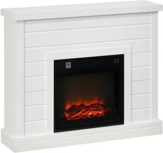 Elektrische haard, 96,5 x 22 x 81,7 cm, wit