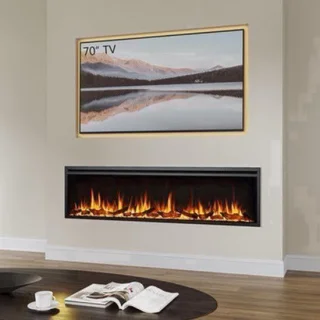 Elektrische haard Atalanta - 60 inch inbouwhaard