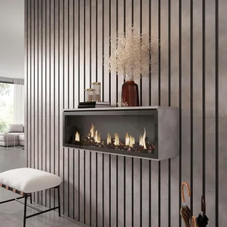 Elektrische Haard Cementstijl 107x38x25 cm