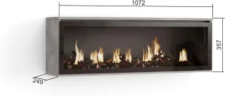 Elektrische Haard Cementstijl 107x38x25 cm