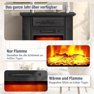 Elektrische haard – haardmeubel – tv-meubel – sfeerkachel – infraroodkachel – zwart