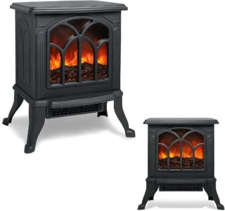 Elektrische Haard Kachel 40,5 x 24 x 45 cm Zwart
