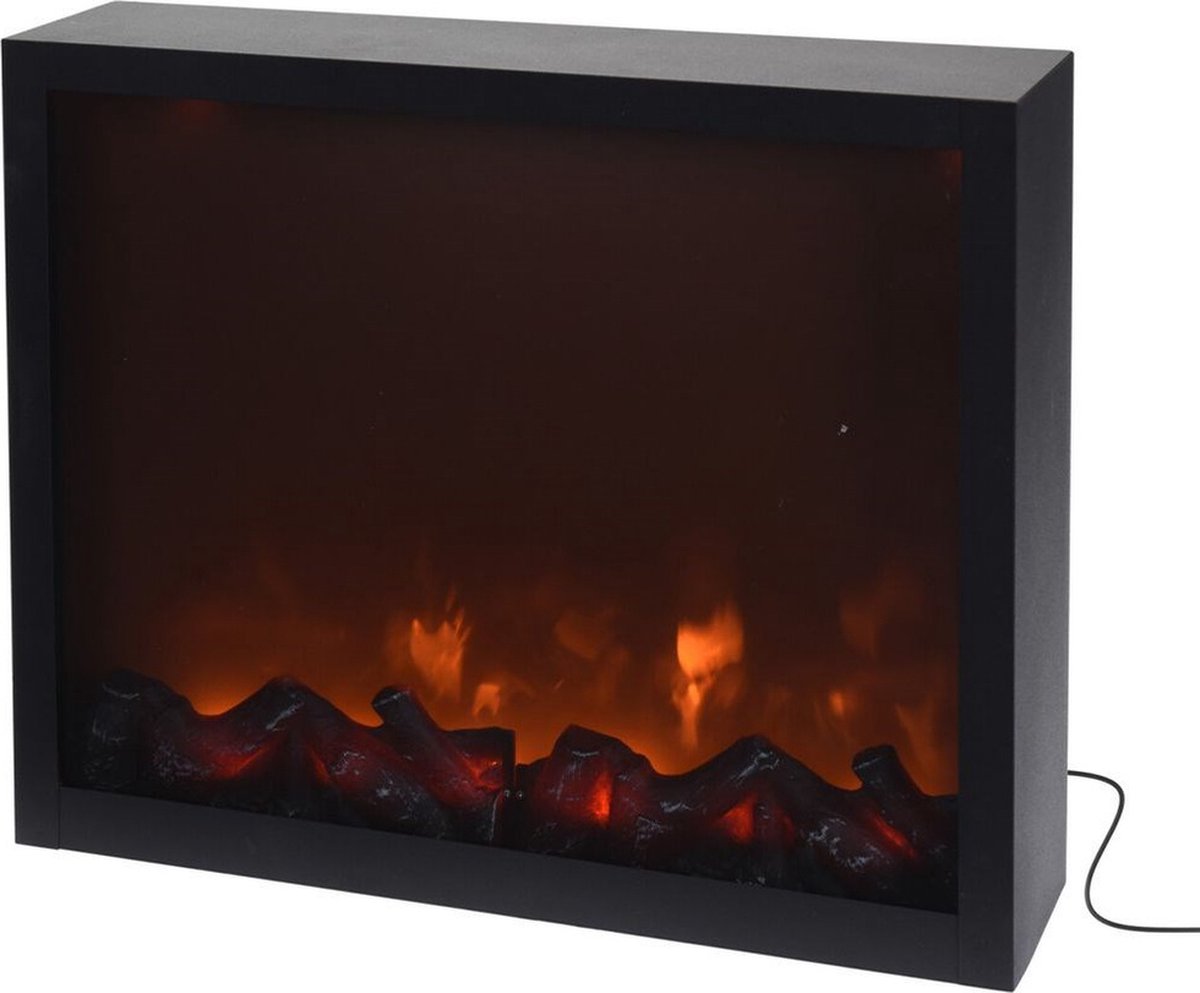 De Elektrische Haard Led Zwart 41x35 cm in één oogopslag