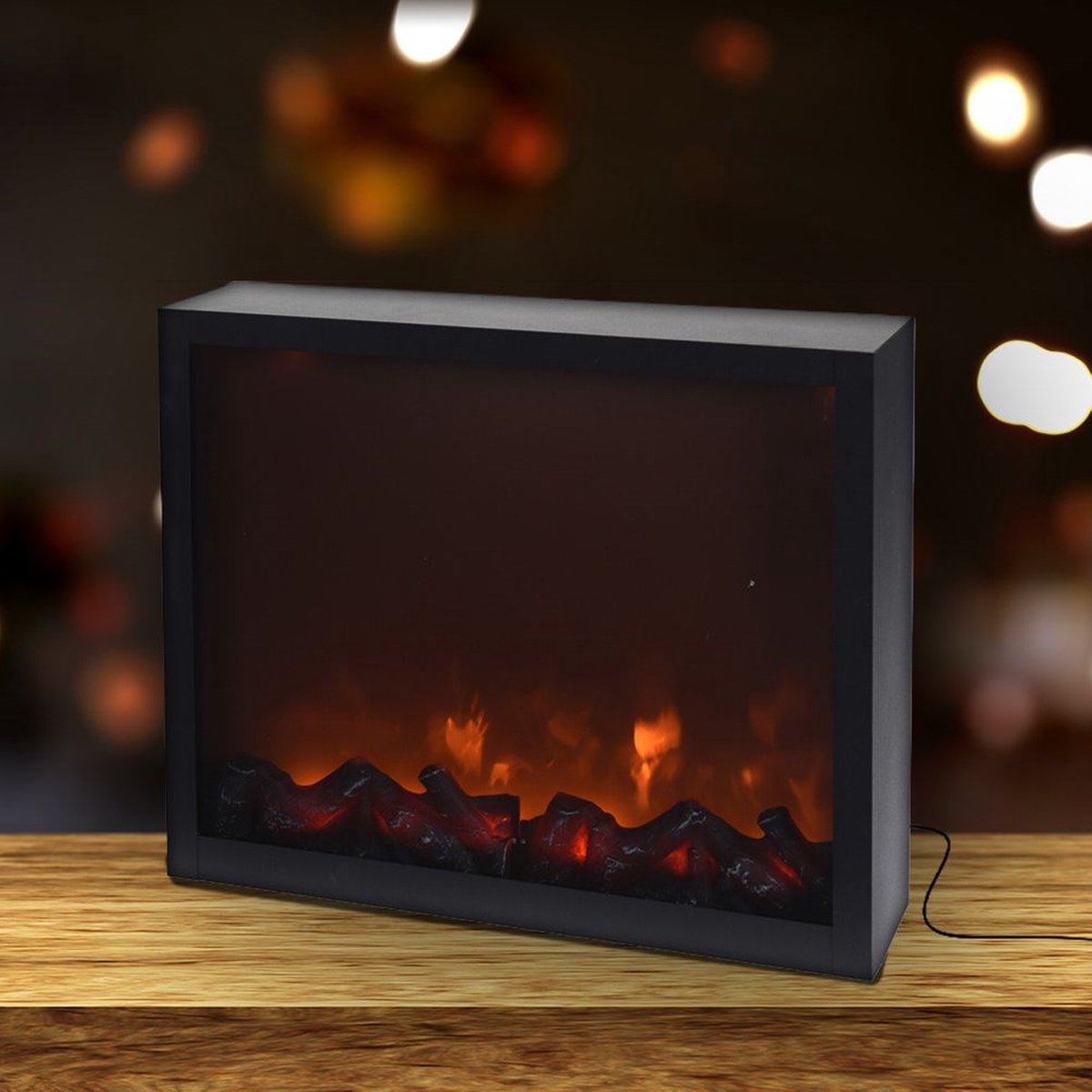 Wat vinden we goed aan de Elektrische Haard Led Zwart 41x35 cm