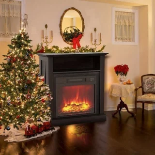 Elektrische haard met mantel