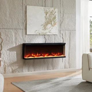 Elektrische haard Orson 50 inch - metaal - zwart