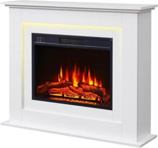 Elektrische haard – sfeerhaard – 123 cm – wit