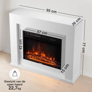 Elektrische haard vrijstaand wit – sfeerhaard