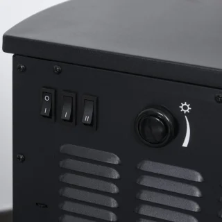 Elektrische haard vrijstaand zwart 2000W