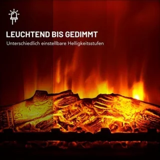 Elektrische haard - vrijstaand, zwart