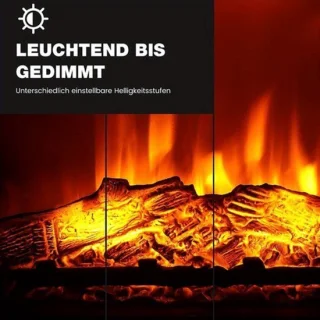 Elektrische haard – vrijstaand zwart met mantel