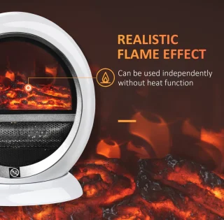 Elektrische haard wit 1500W